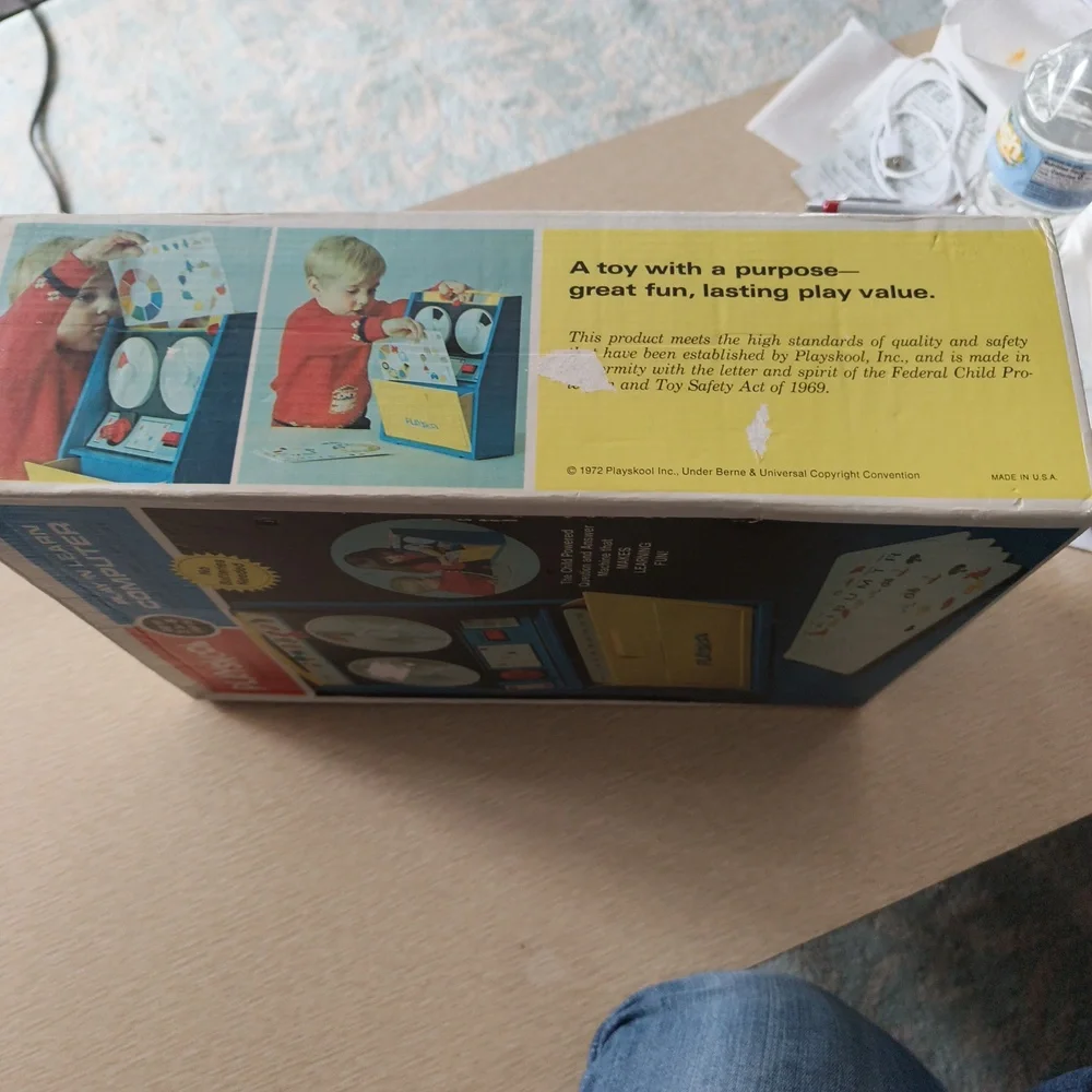 Vintage 1970's Playskool Play n Learn Computer Ages 3 to 8 w/Box